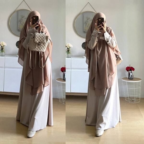 French chiffon Khimar - Image 8