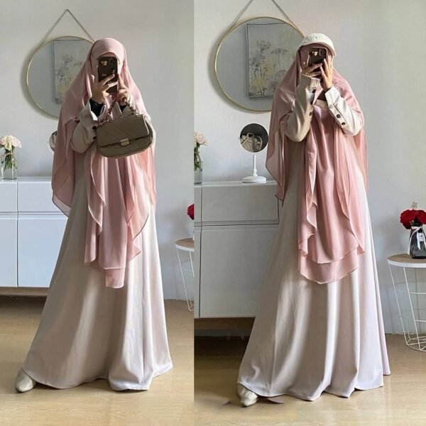 French chiffon Khimar - Image 7