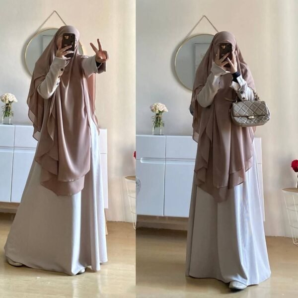 French chiffon Khimar - Image 6